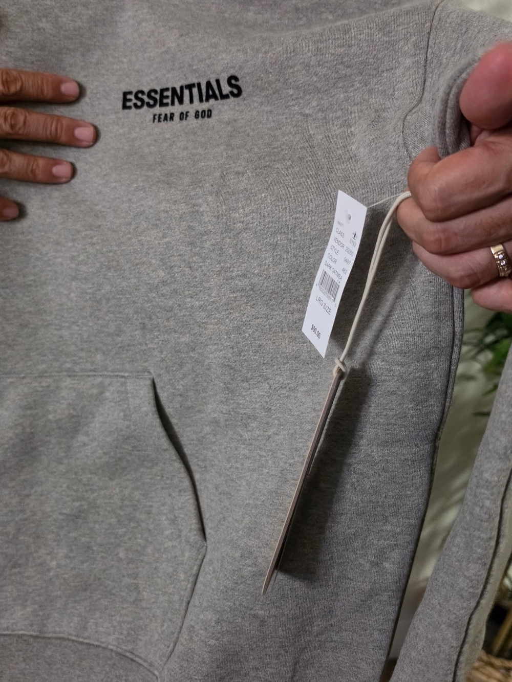 Essentials Light Gray Crewneck Sweatshirt - Picture 3 of 7